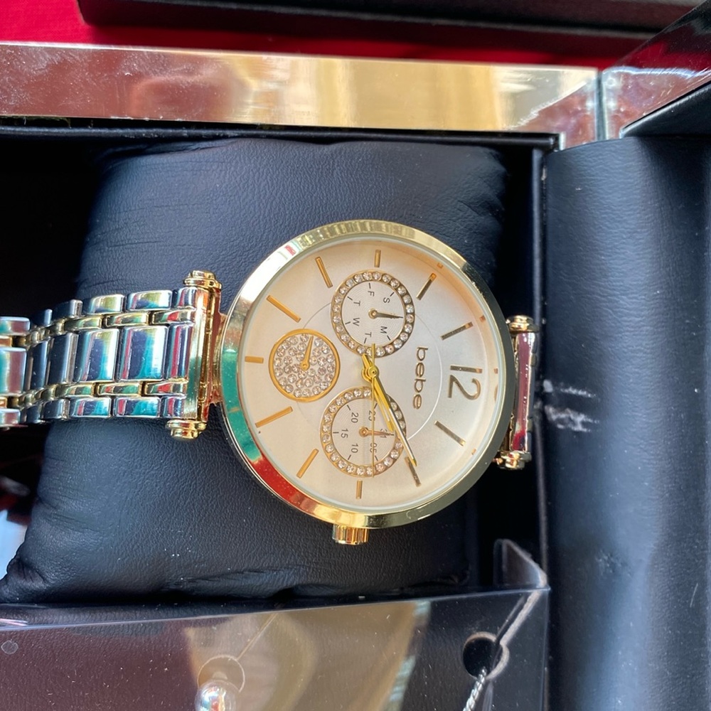 Bebe Womens whatch and bracelets set